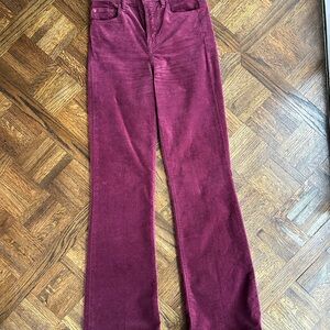 Velvet 7 For All Mankind Women's Boot Cut Jeans in Burgundy